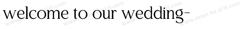 welcome to our wedding字体转换